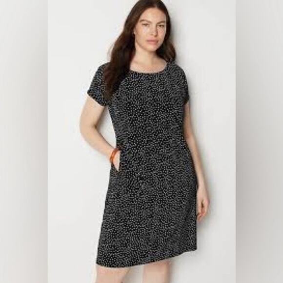 J Jill Wearever Relaxed Two-pocket T-Shirt Dress Size XSP Casual Comfy - Picture 6 of 6